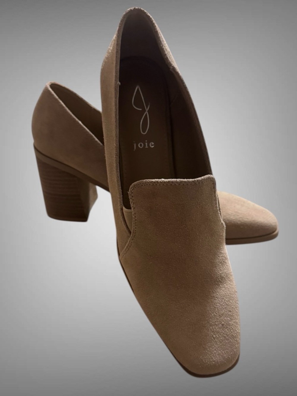 JOIE SUEDE CHUNKY HEEL SHOES SIZE 9